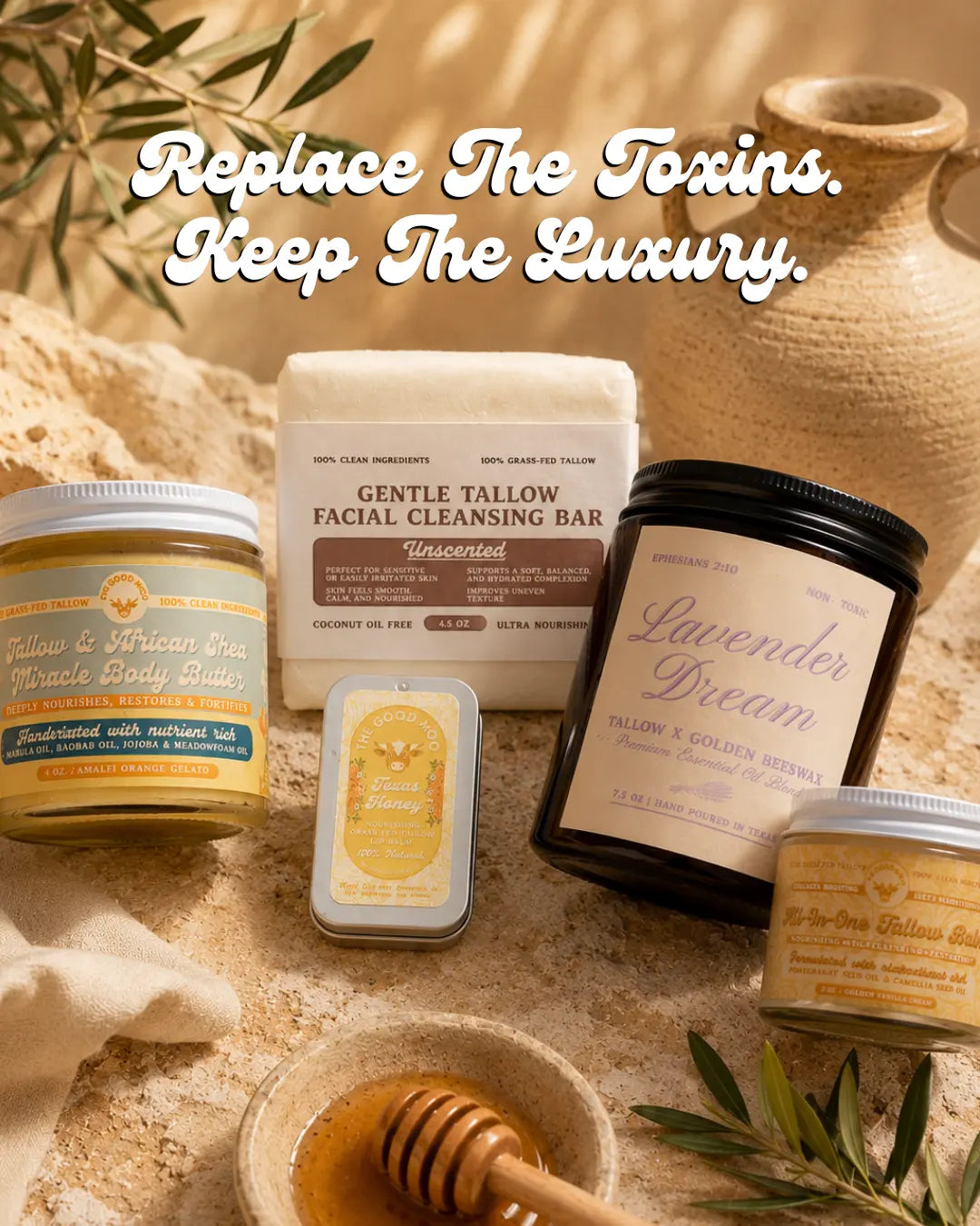 Ultimate Non-Toxic Tallow Self Care Collection | Complete Natural Skincare & Home Bundle The Good Moo