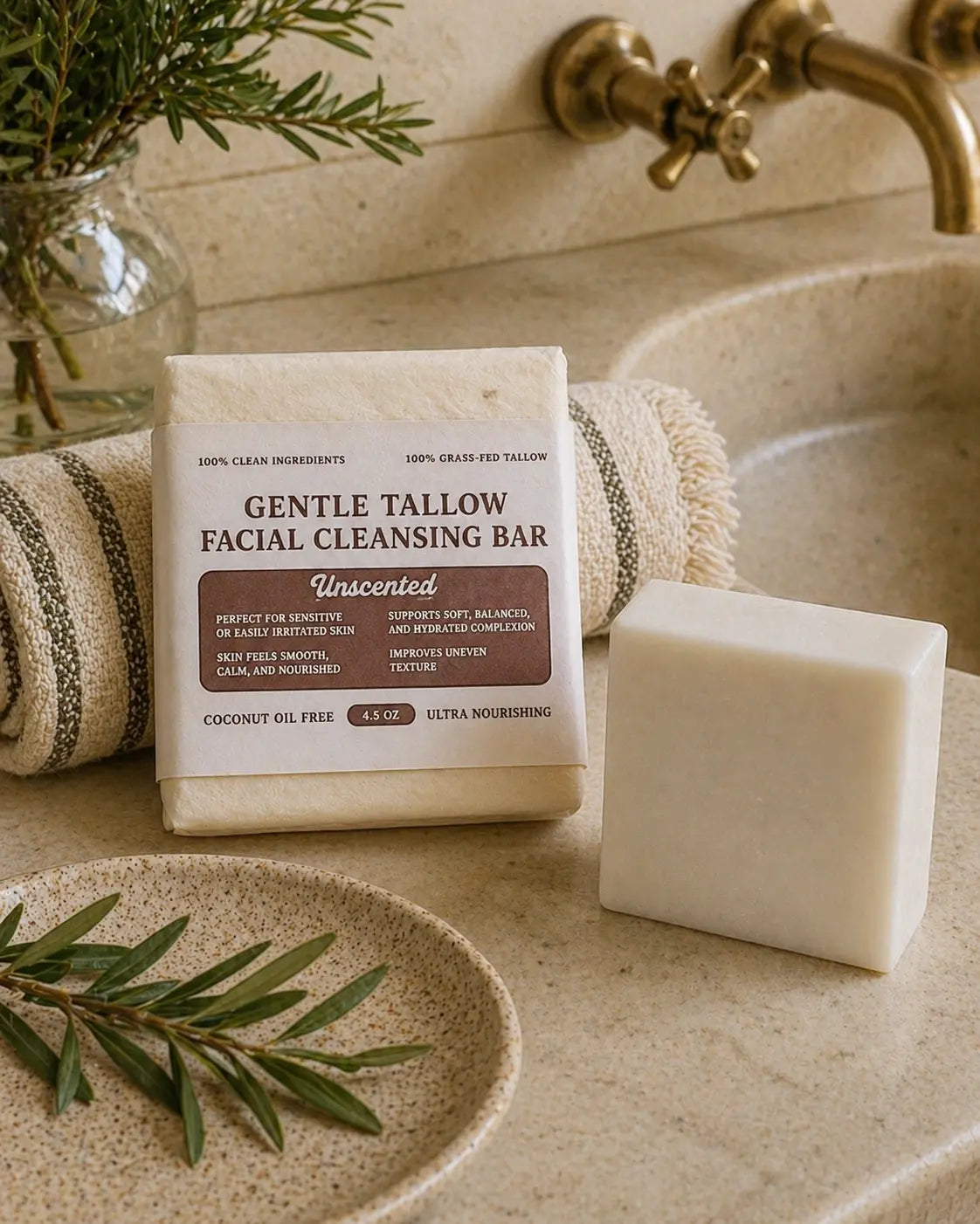 Gentle Tallow Facial Cleansing Bar The Good Moo
